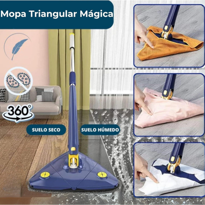 FREGONA TRIANGULAR TELESCOPICA 360* + 5 RECAMBIOS GRATIS